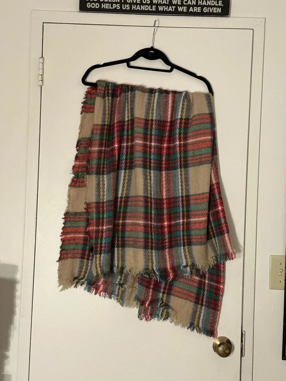 Oversized Plaid Blanket Scarf - Tartan Winter Wrap